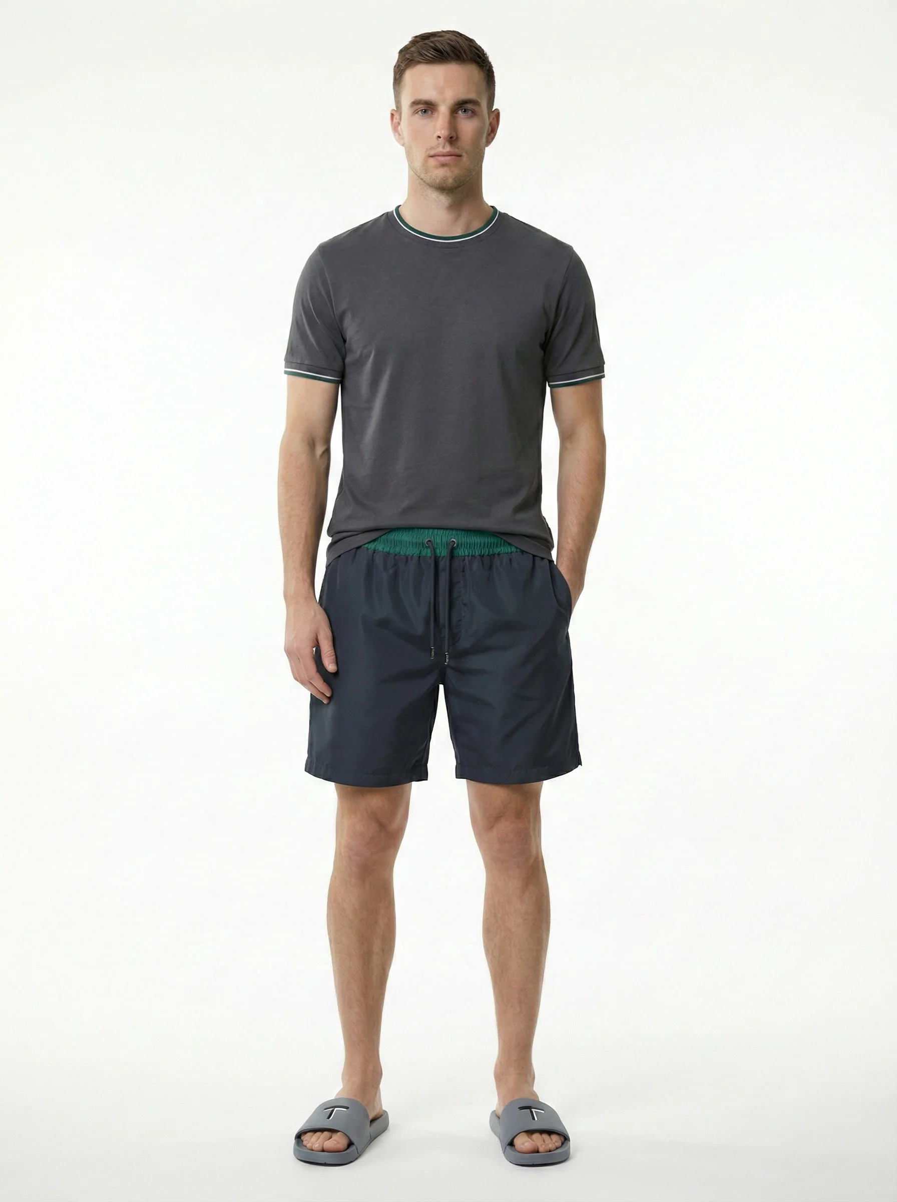 Luxe 26 Swim Shorts - Dark Green - Image 2