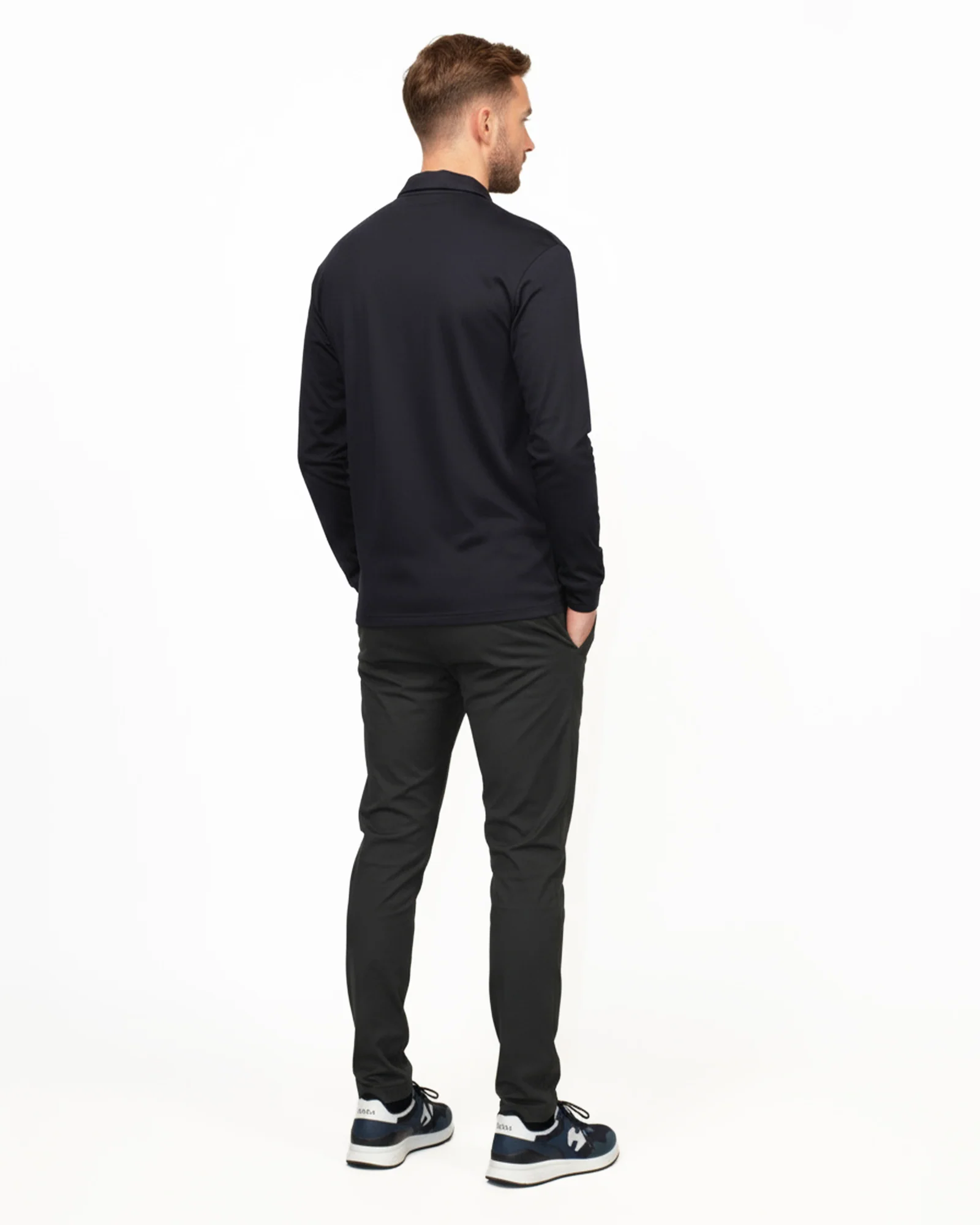 Luxe Button Through Shirt - Navy - Image 5