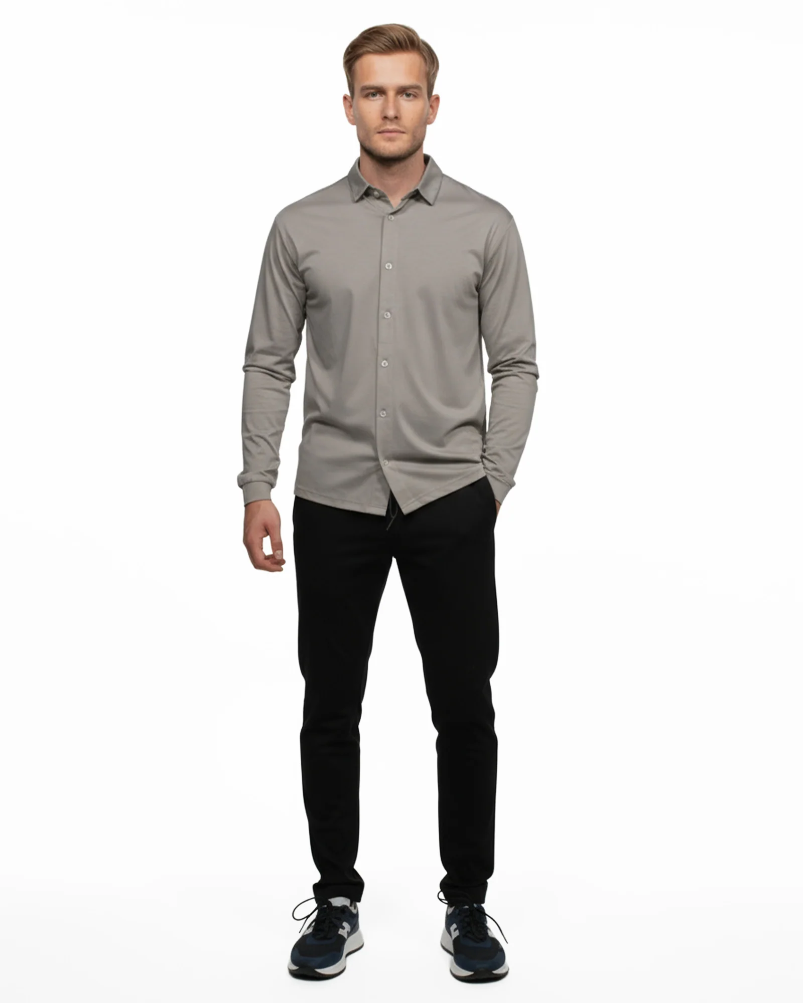 Luxe Button Through Shirt - Silver