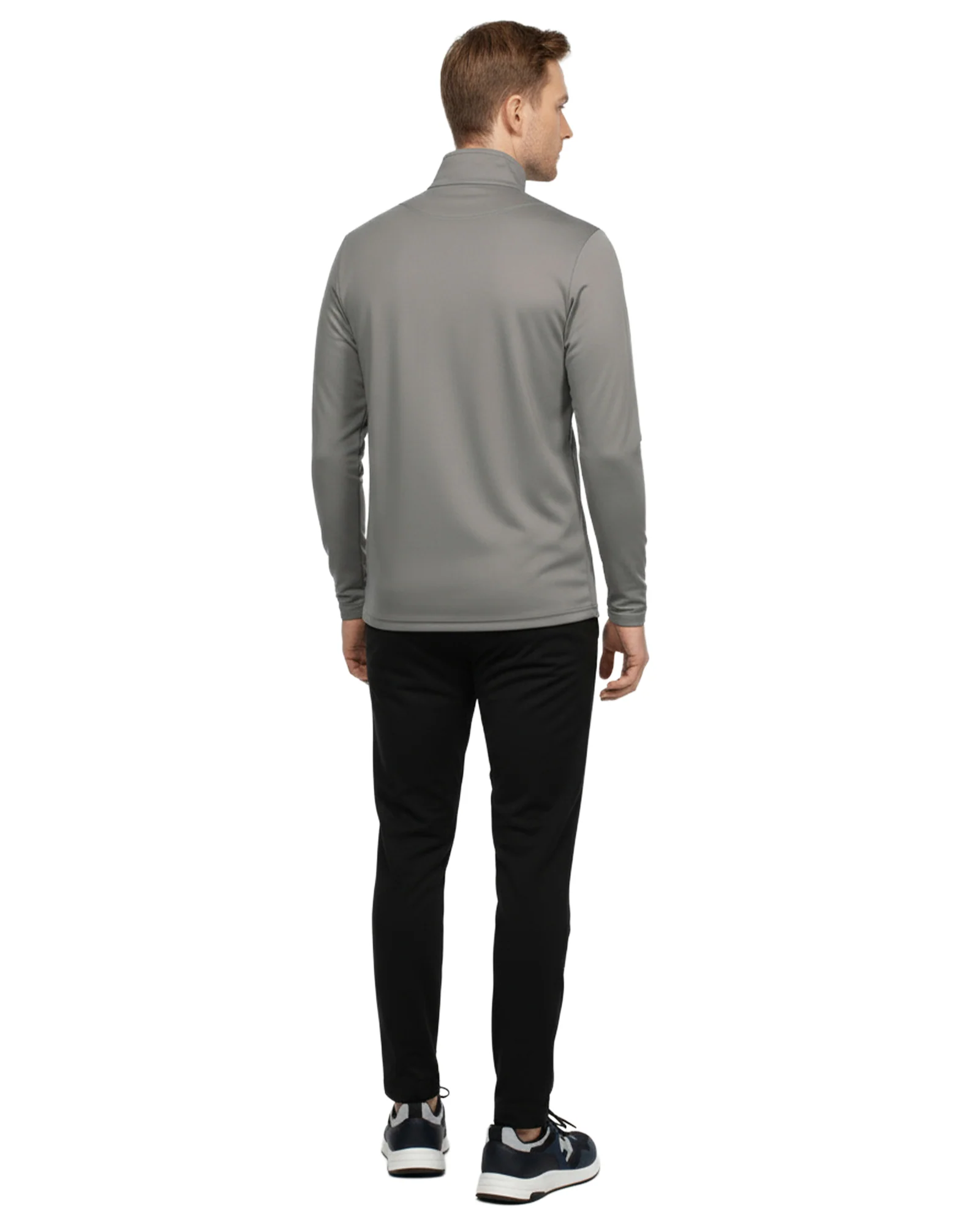 Luxe Quarter Zip Jumper - Grey - Image 6