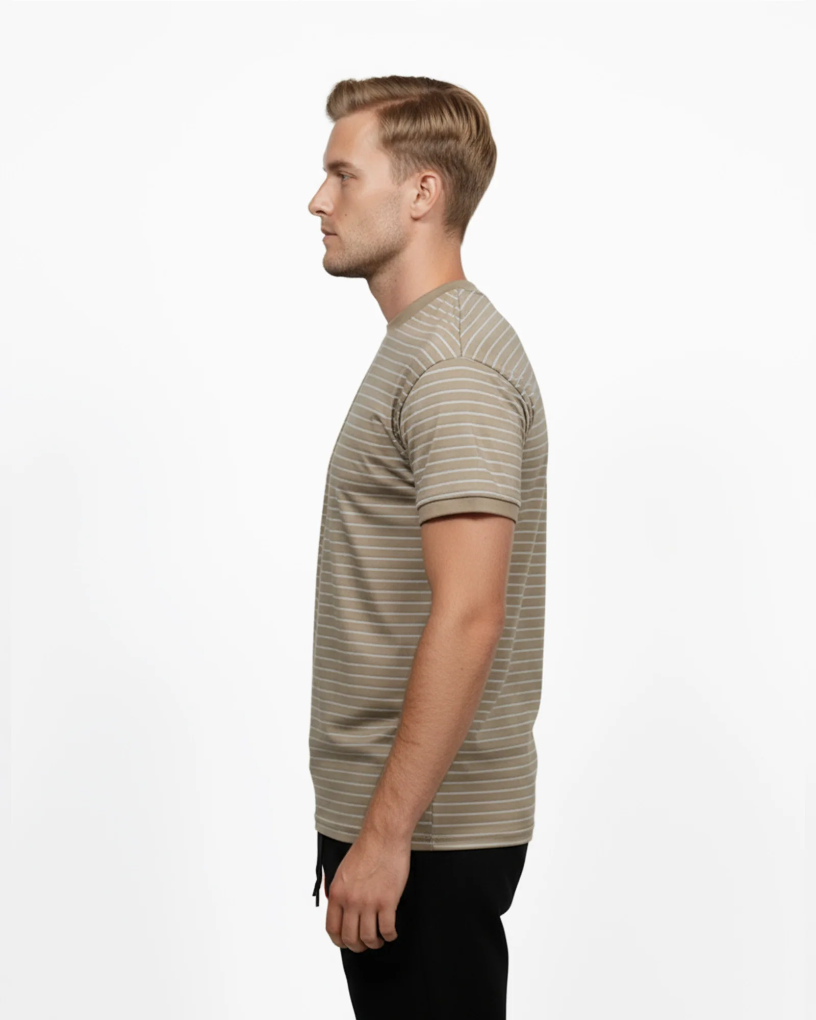 Luxe T - Biscuit Stripe - Image 3
