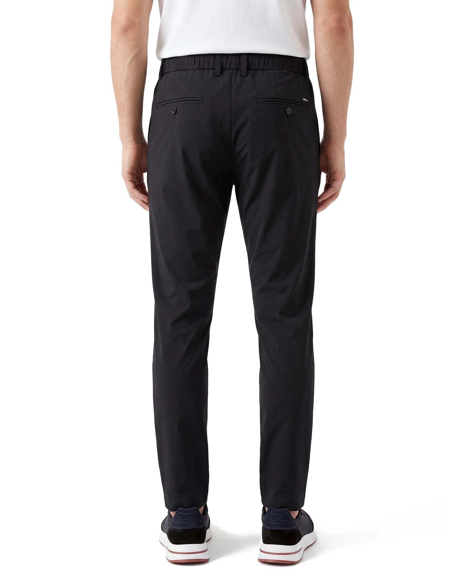 Luxe Button Loop Belt Pants - Black - Image 4