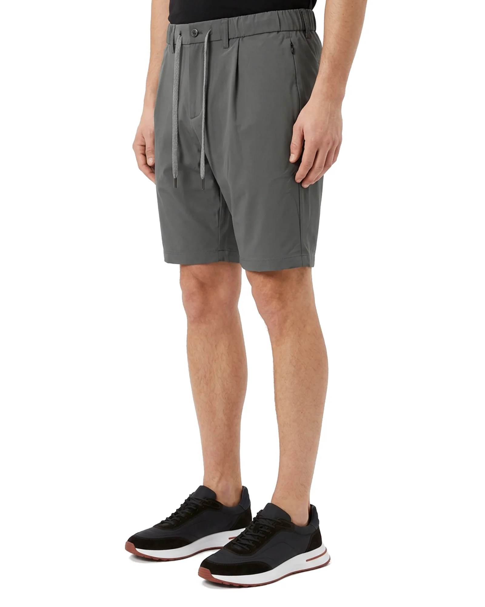 Luxe Button Loop Shorts - Grey - Image 3