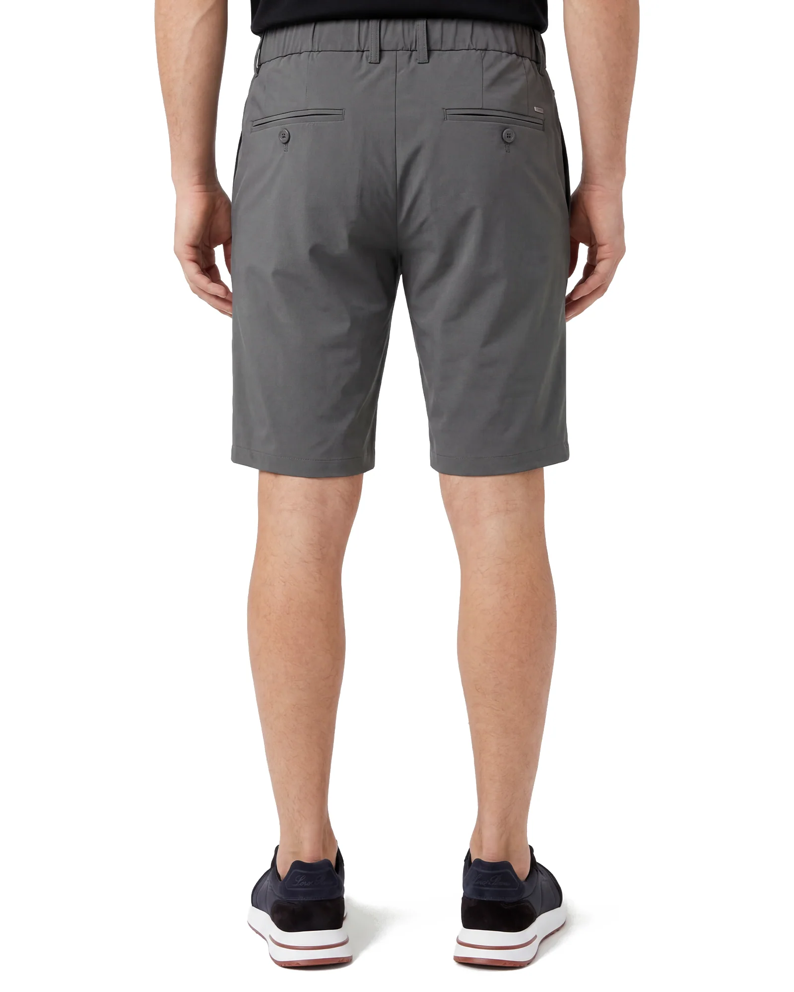 Luxe Button Loop Shorts - Grey - Image 4