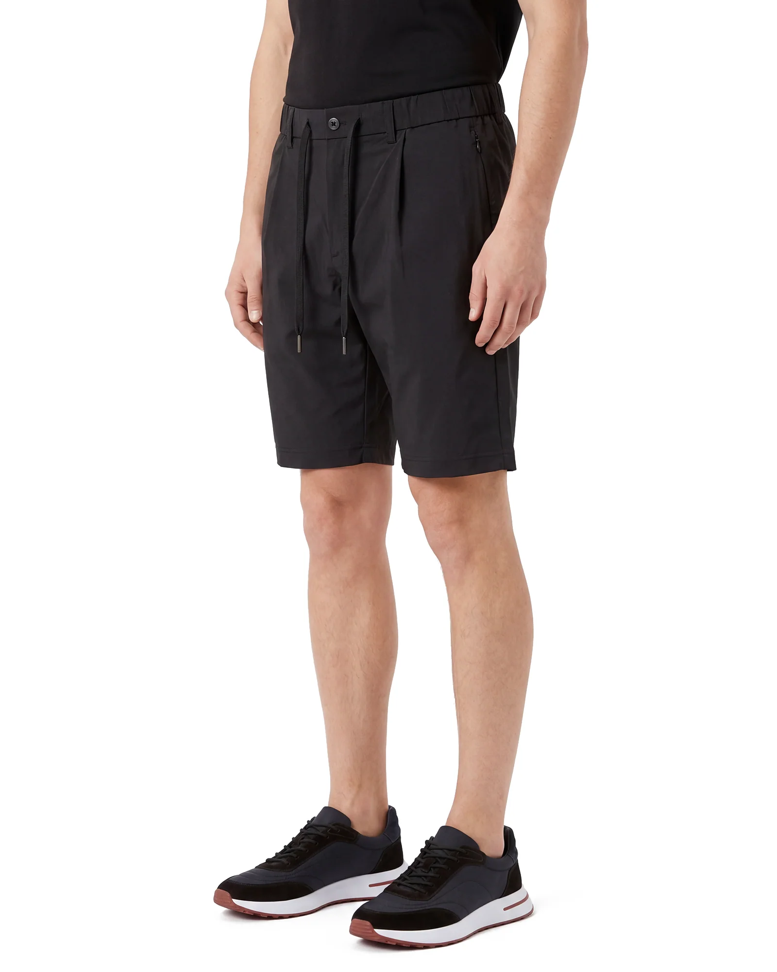 Luxe Button Loop Shorts - Black - Image 3