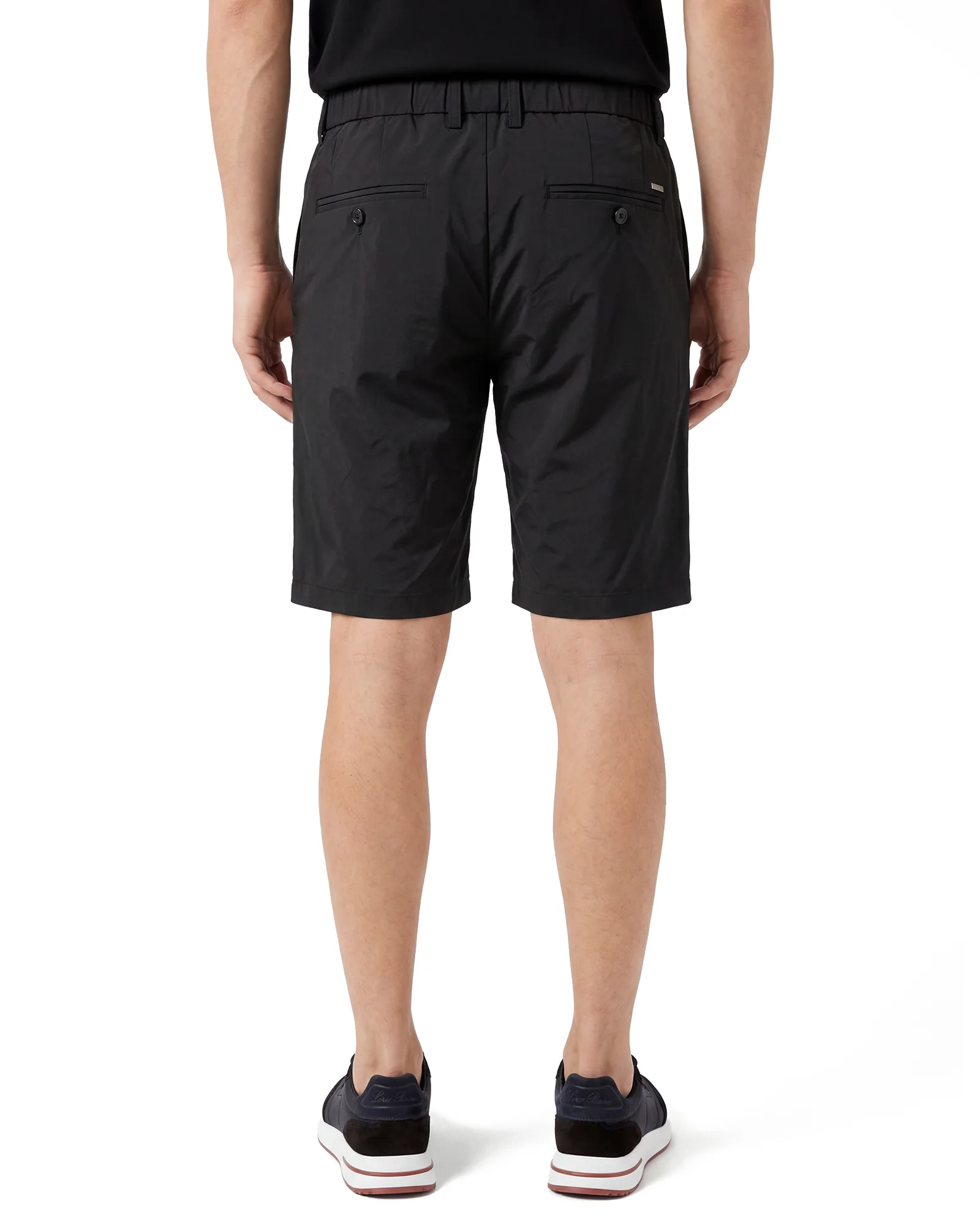 Luxe Button Loop Shorts - Black - Image 4