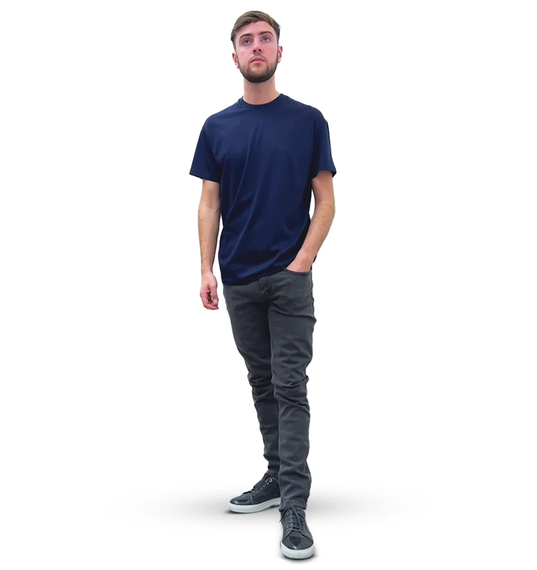 LCTB: Luxury Cotton Logo T Shirt - Navy - Image 2