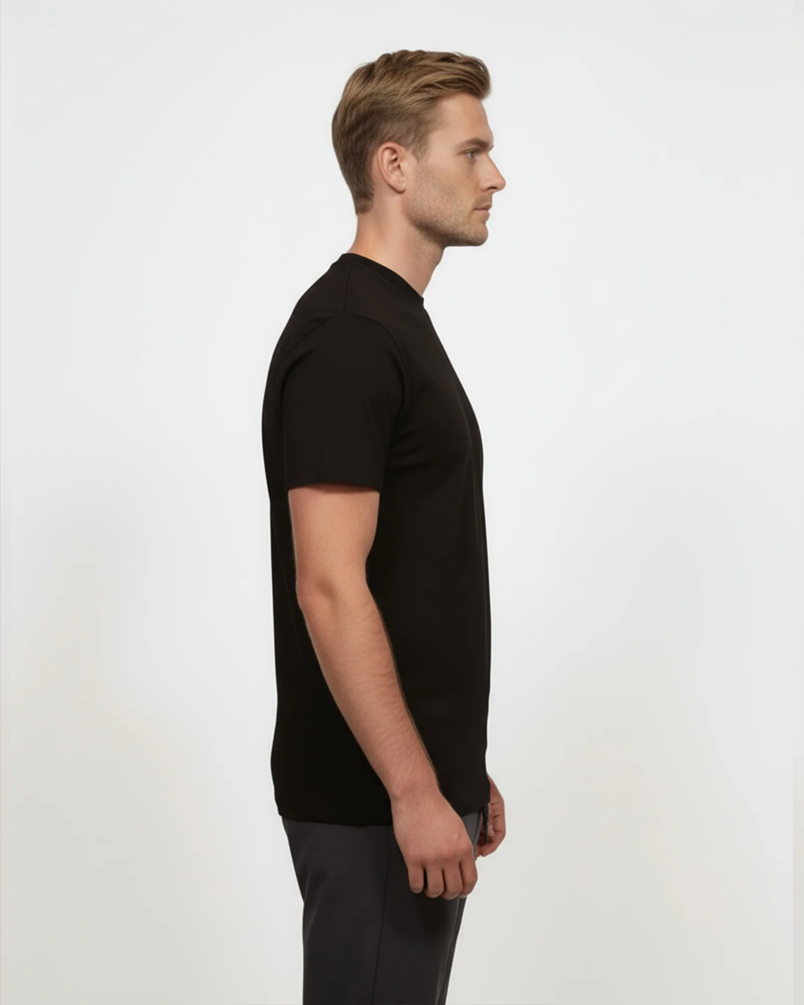 LCTB: Luxury Cotton Logo T Shirt - Black - Image 4