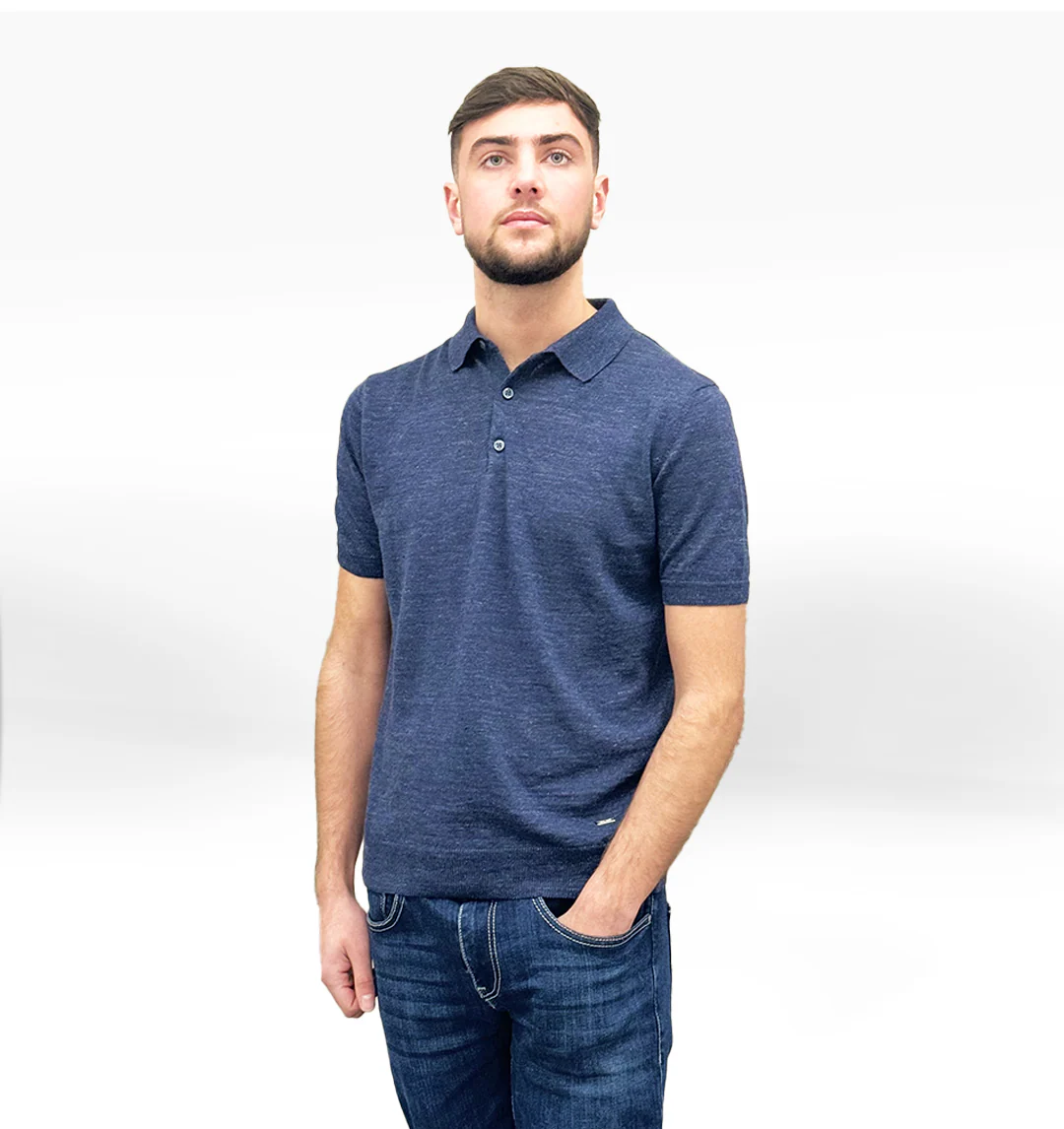 LCTB: Navy Knit Polo