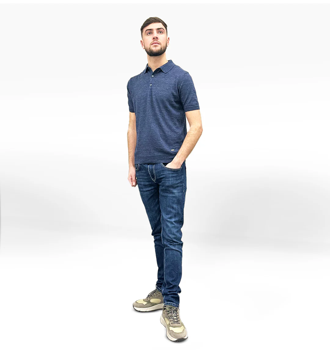 LCTB: Navy Knit Polo - Image 2