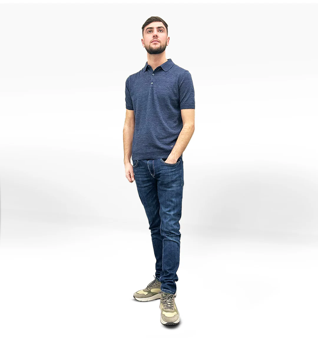 LCTB: Navy Knit Polo - Image 3