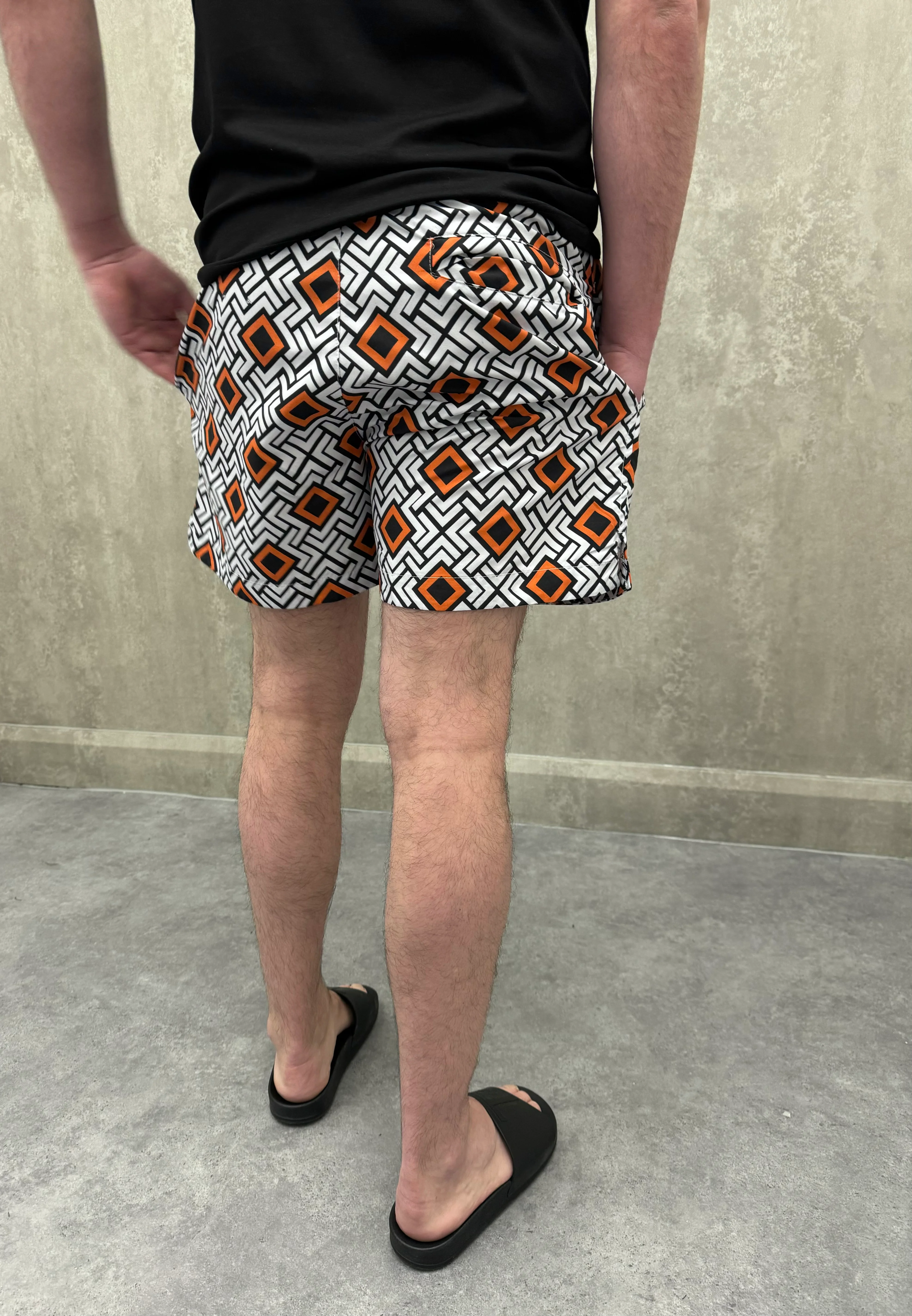 LCTB: Orange Square Swim Shorts - Image 2