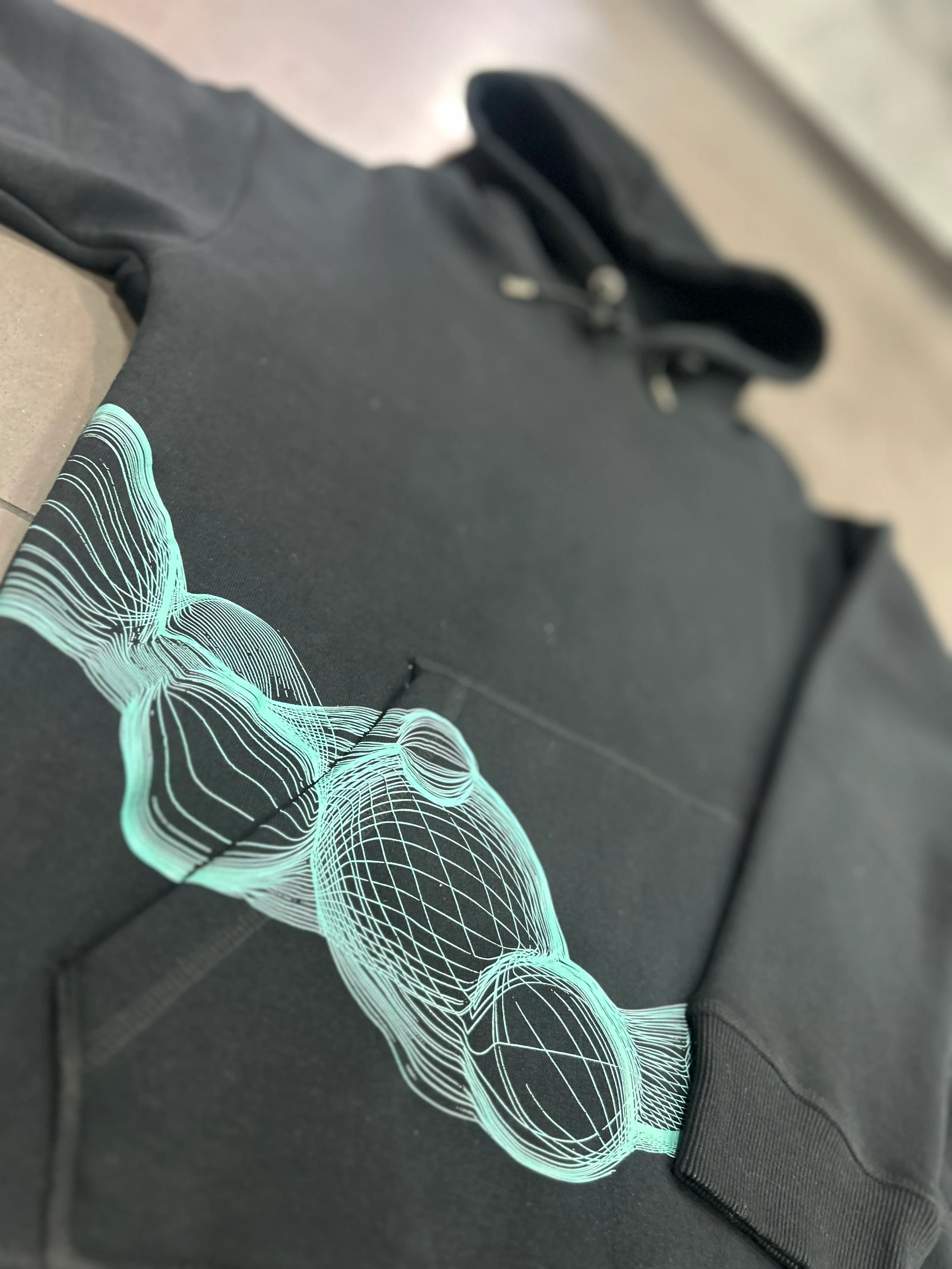 RESELL: Abstract Print Hoodie, XXL - Image 4