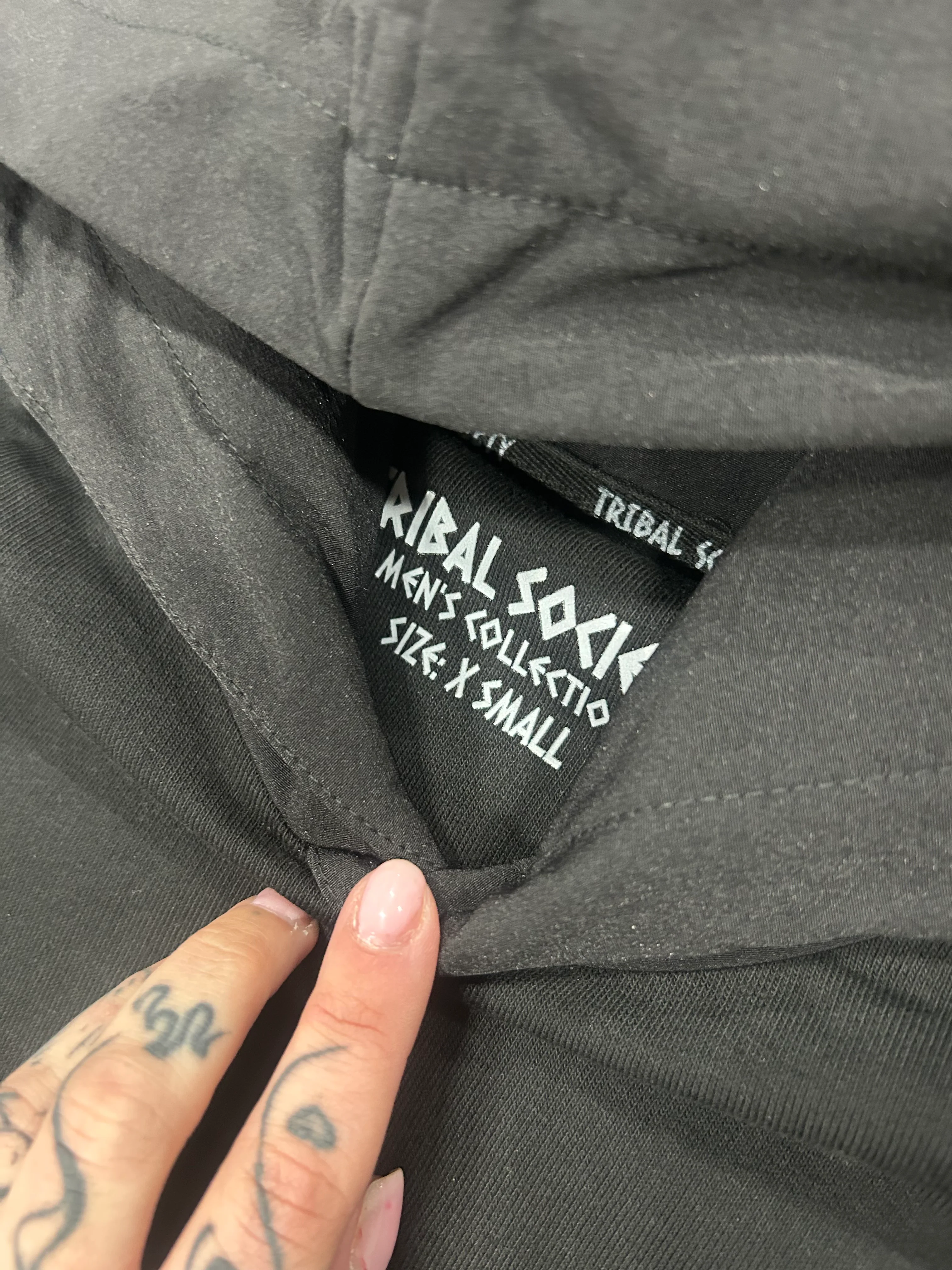 RESELL: Black Panel Hoodie XS - Image 4