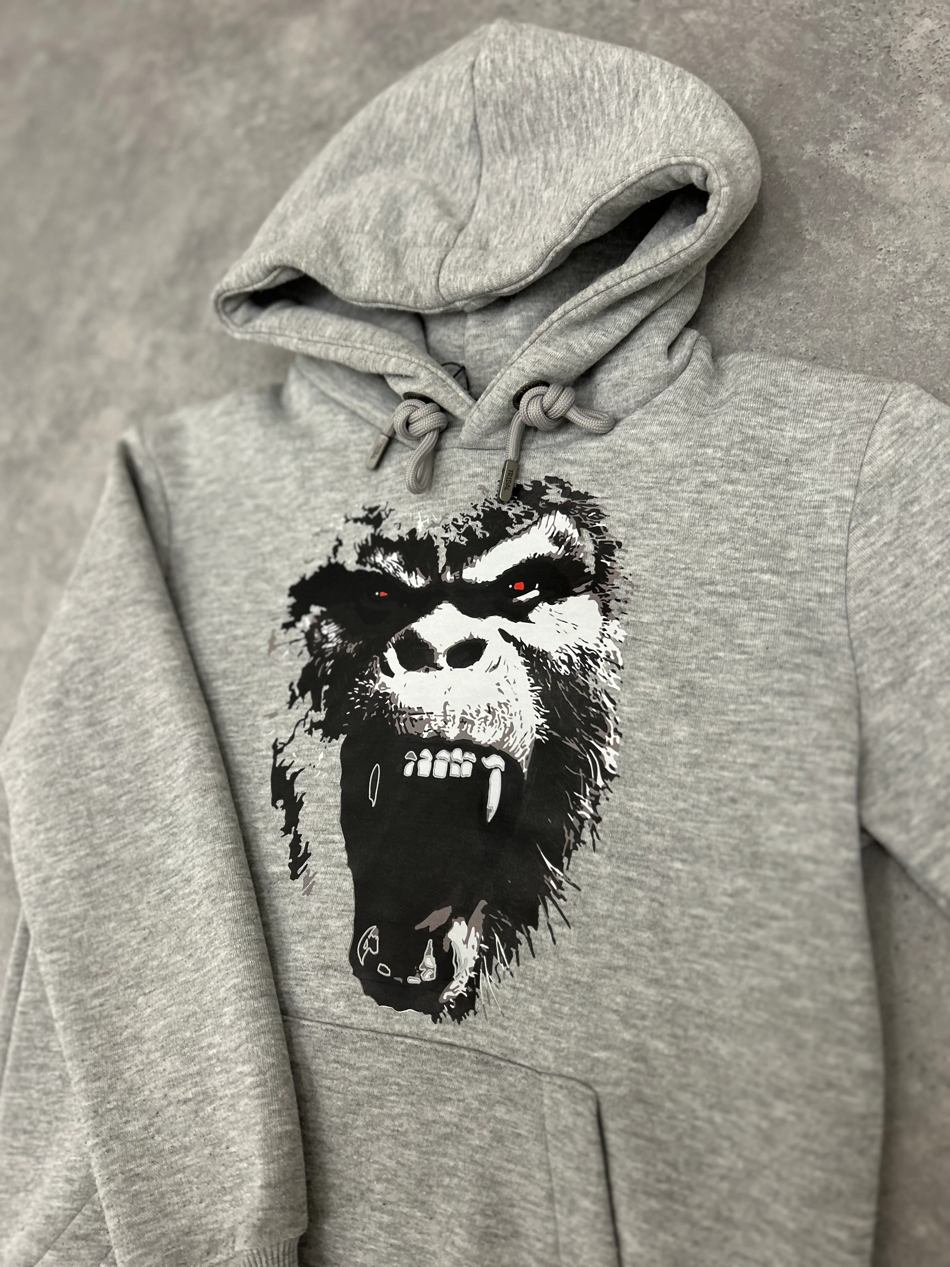 RESELL: Kids Grey Gorilla Hoodie, Age 12 - Image 3
