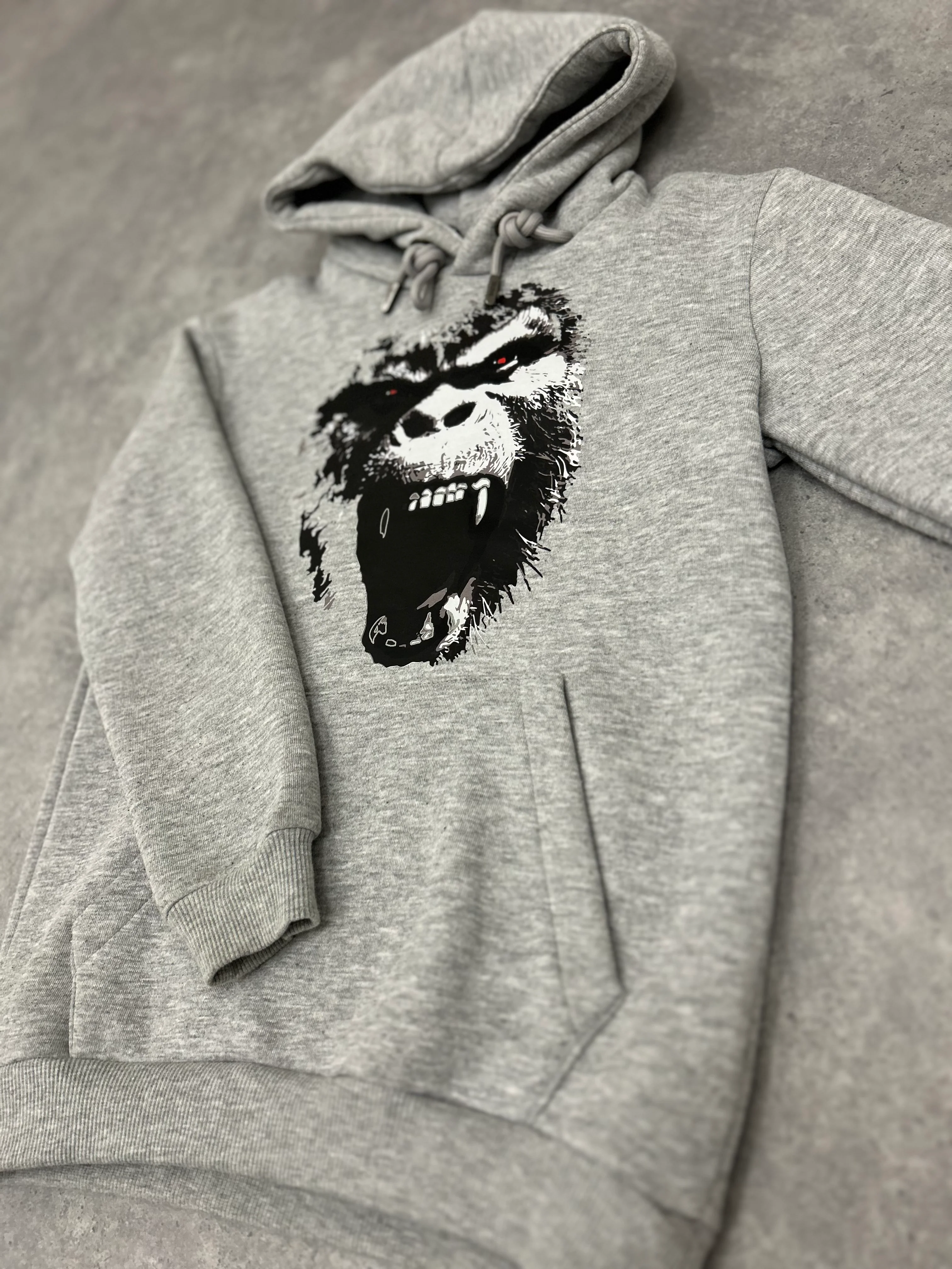 RESELL: Kids Grey Gorilla Hoodie, Age 12 - Image 4