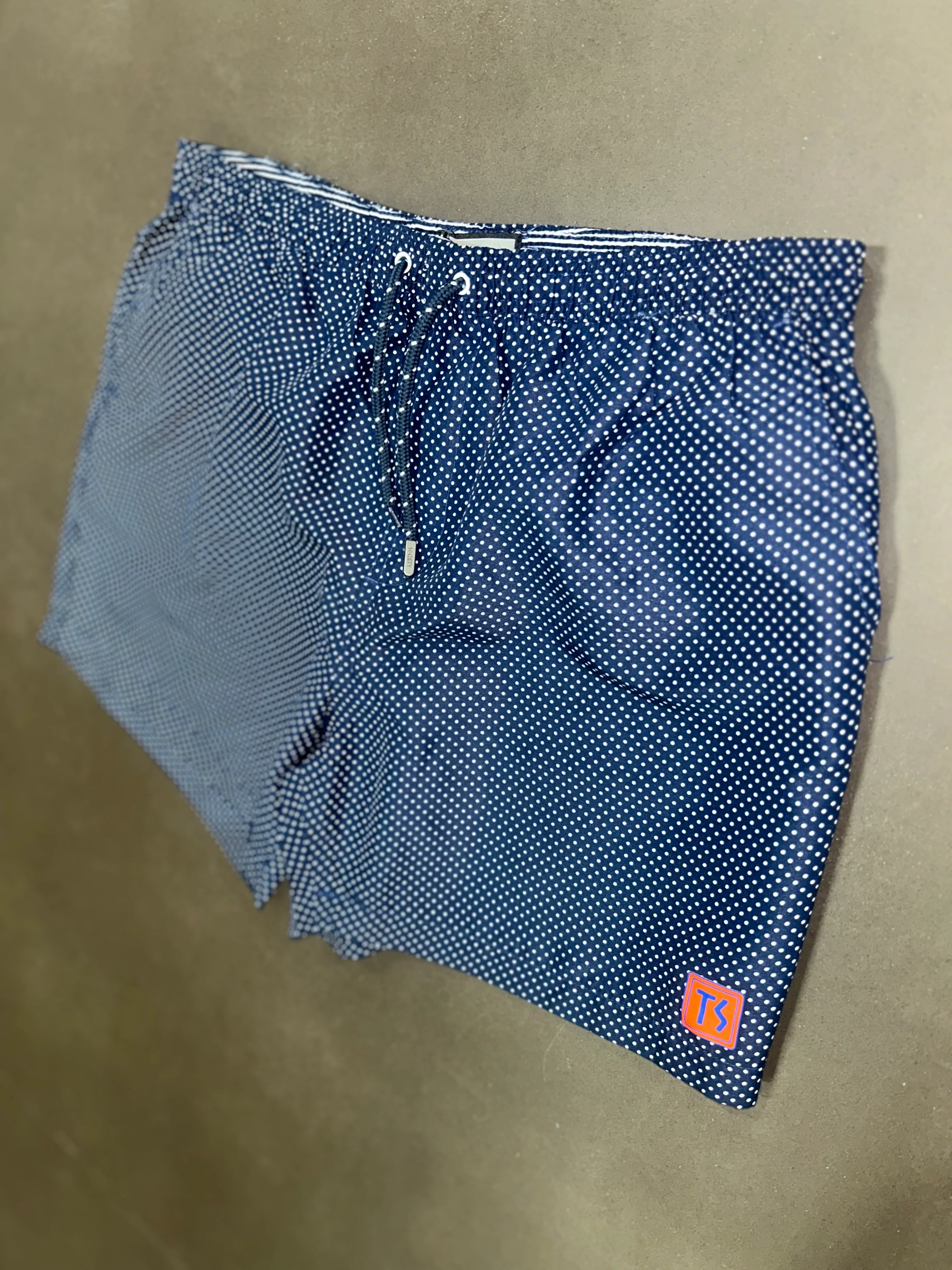 RESELL: Navy Micro Dot Swim Shorts - Image 3