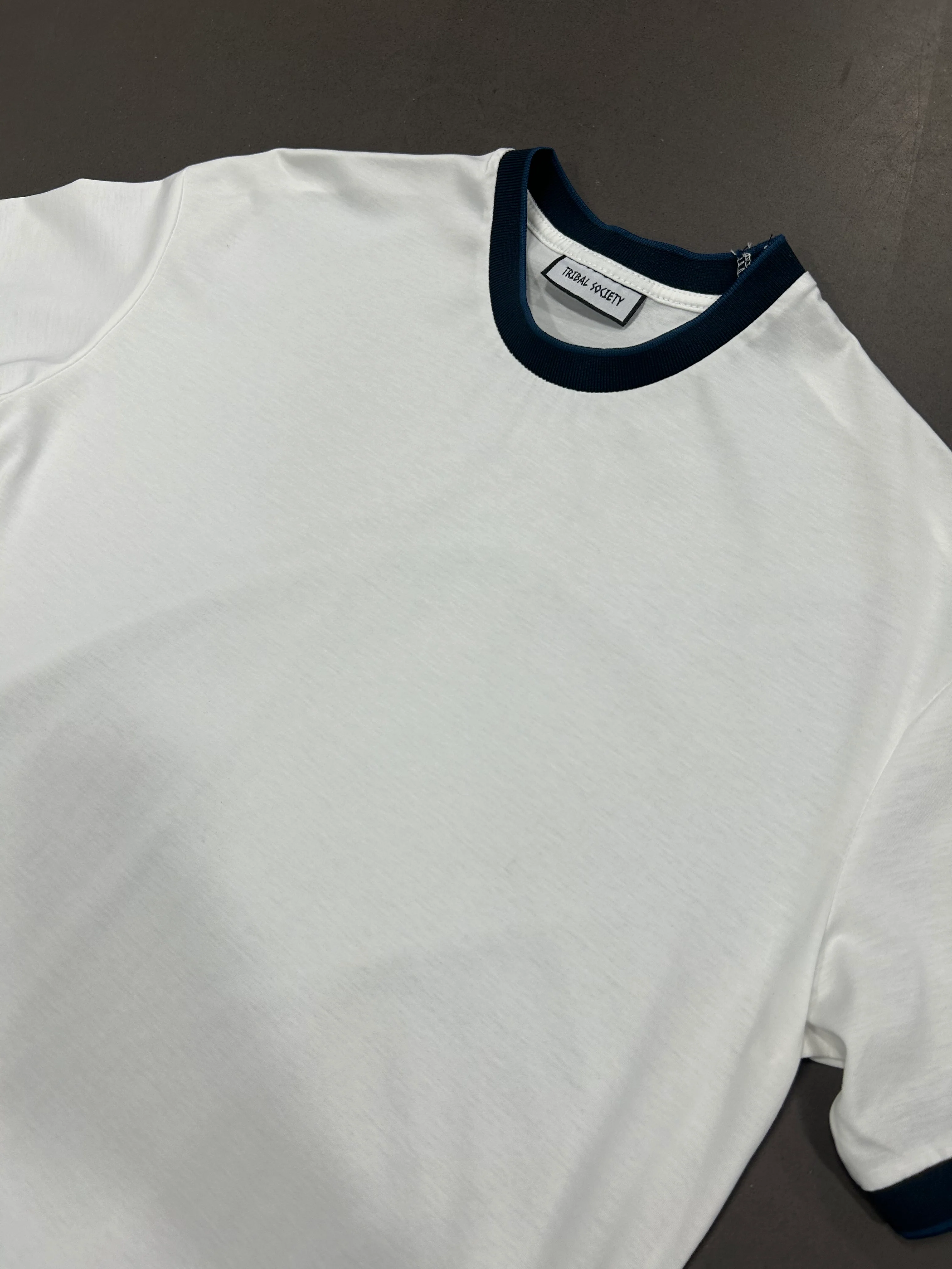 RESELL: Navy Trim Luxe Tee, Small - Image 3