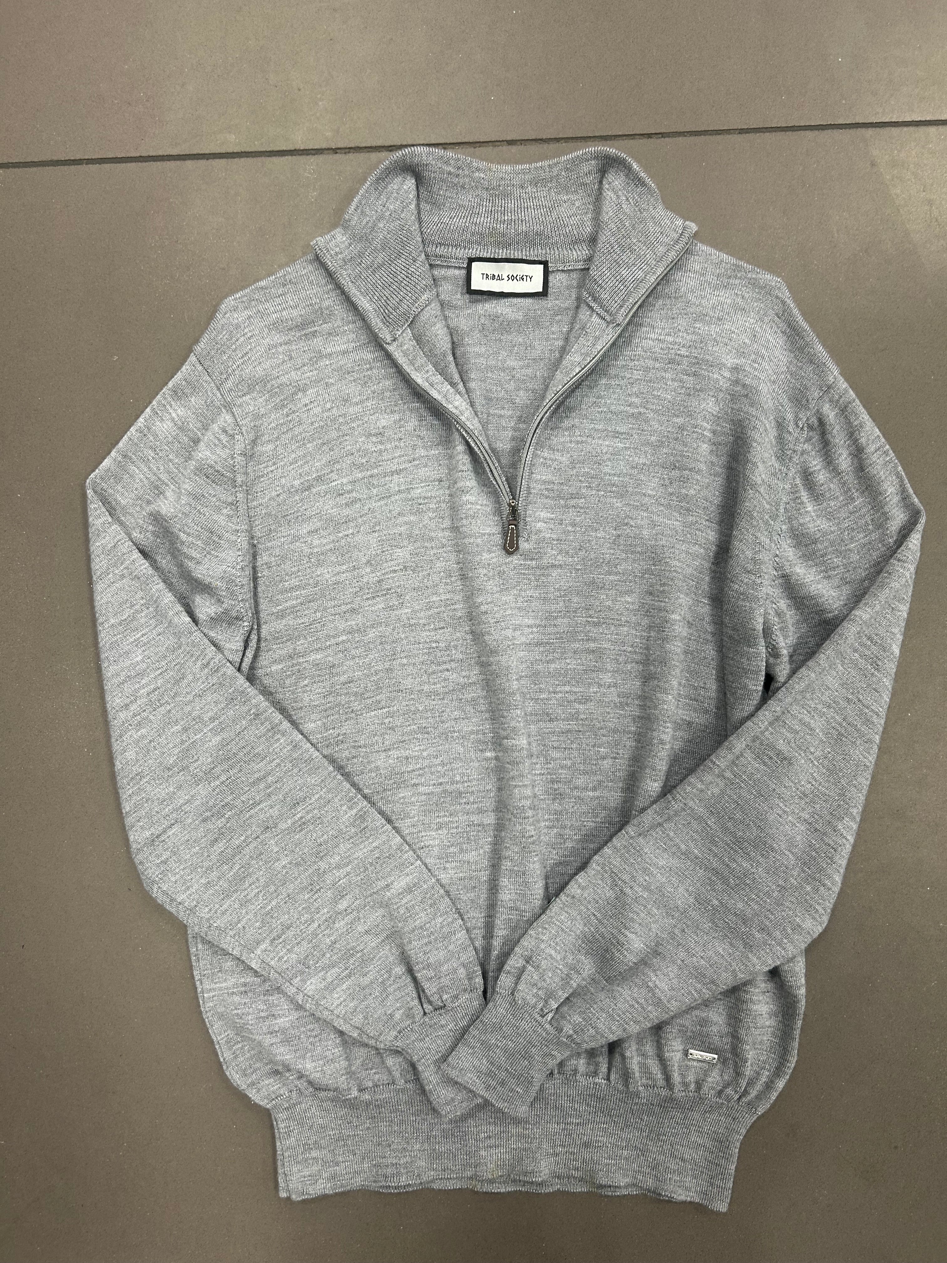 RESELL: Small Grey 1/4 Zip Knit - Image 6