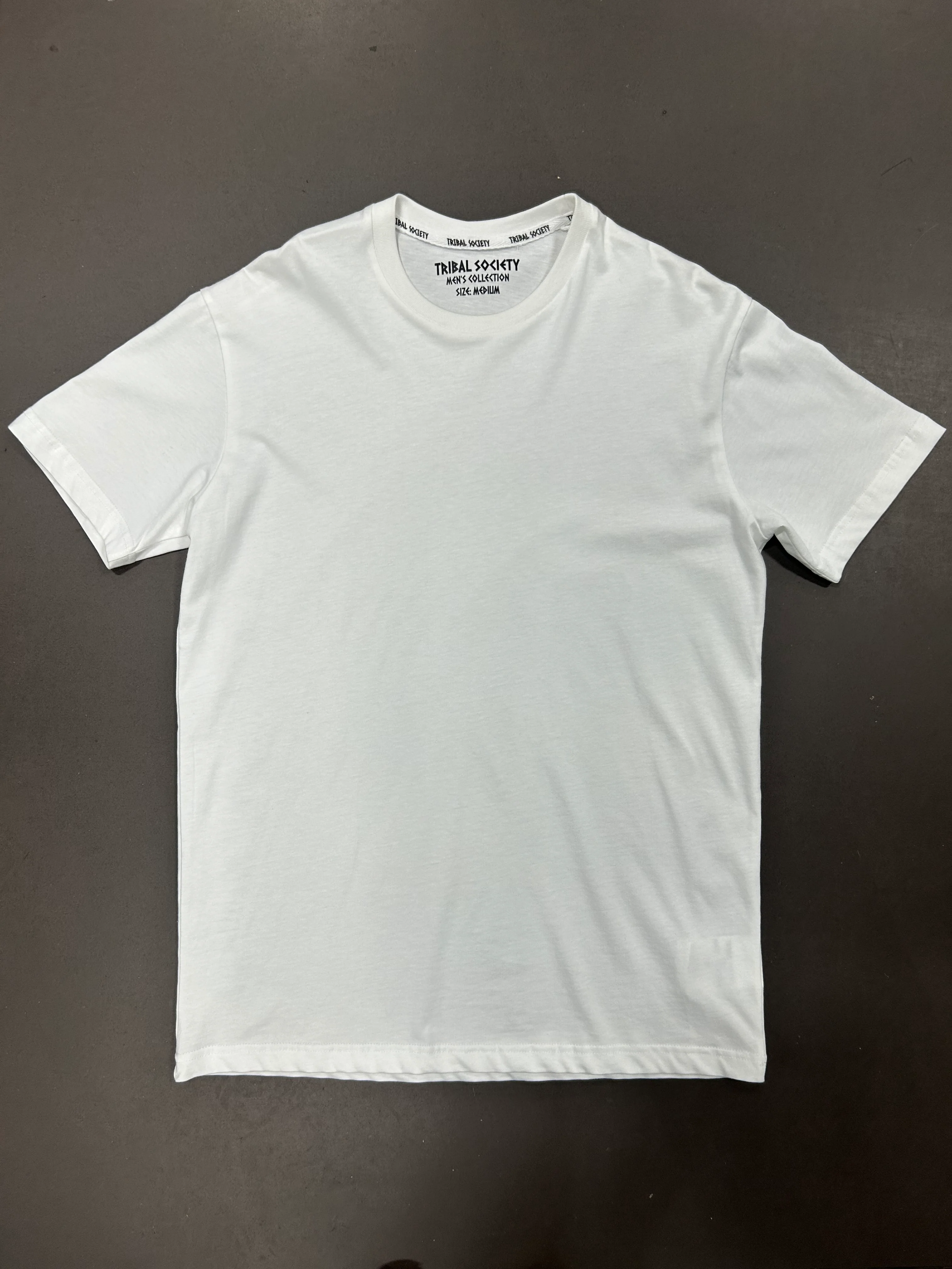 RESELL: White Cotton Logo Tee, Medium - Image 2