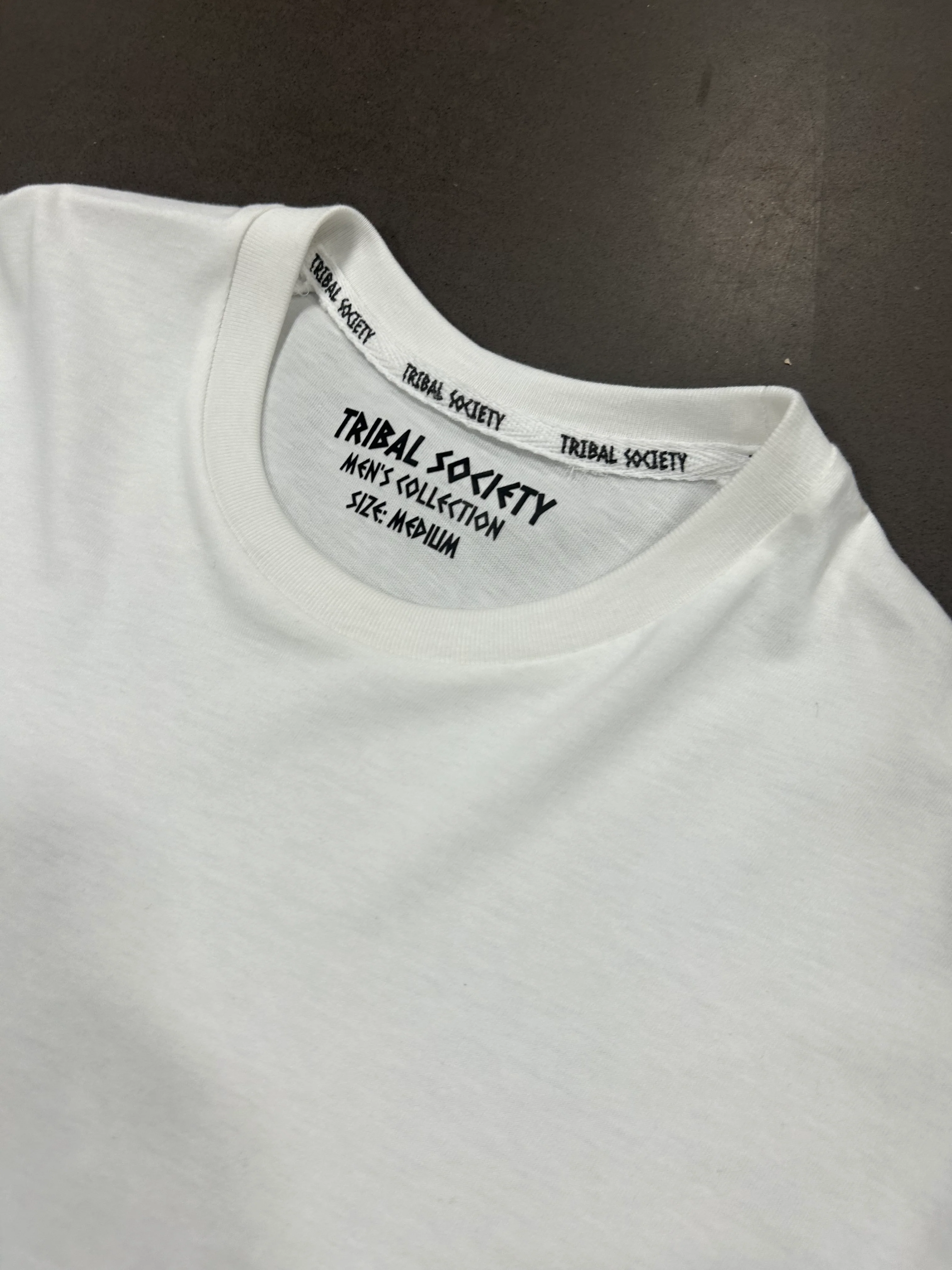 RESELL: White Cotton Logo Tee, Medium - Image 4