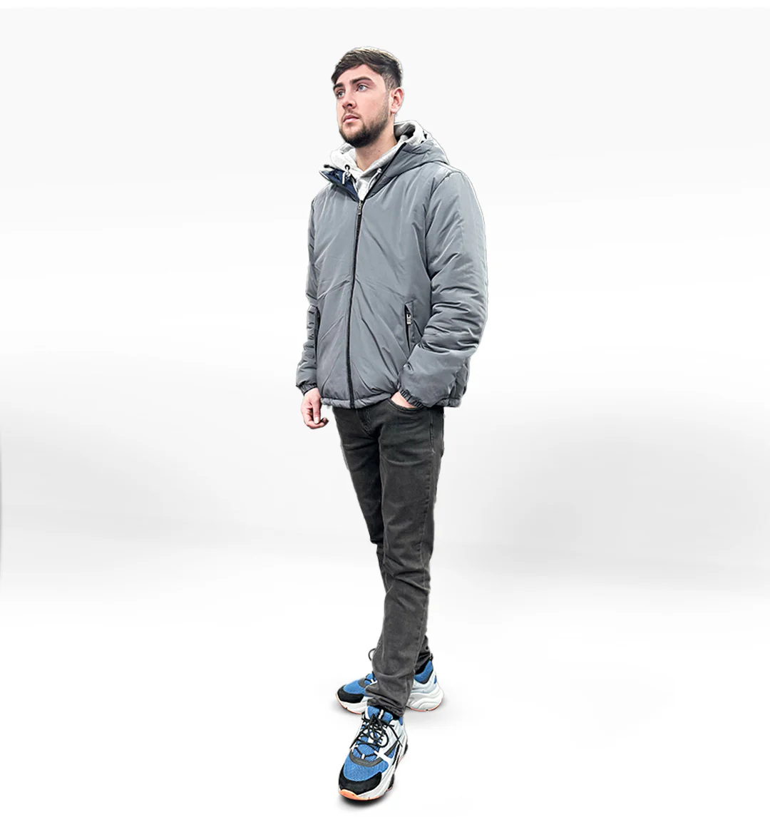 LCTB: Short Reversible Jacket - Navy/ Grey - Image 2