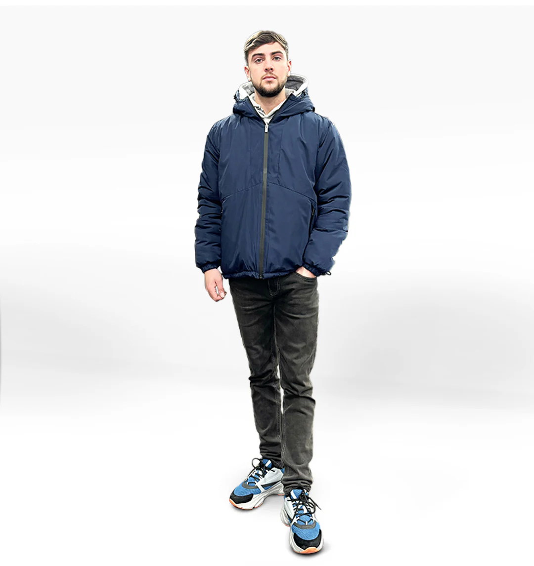 LCTB: Short Reversible Jacket - Navy/ Grey - Image 3