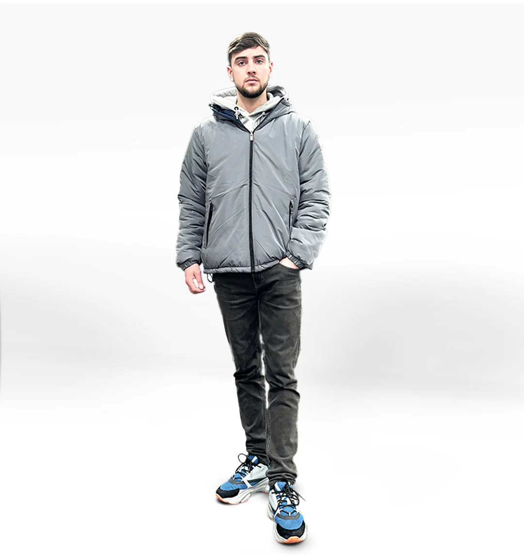 LCTB: Short Reversible Jacket - Navy/ Grey - Image 4