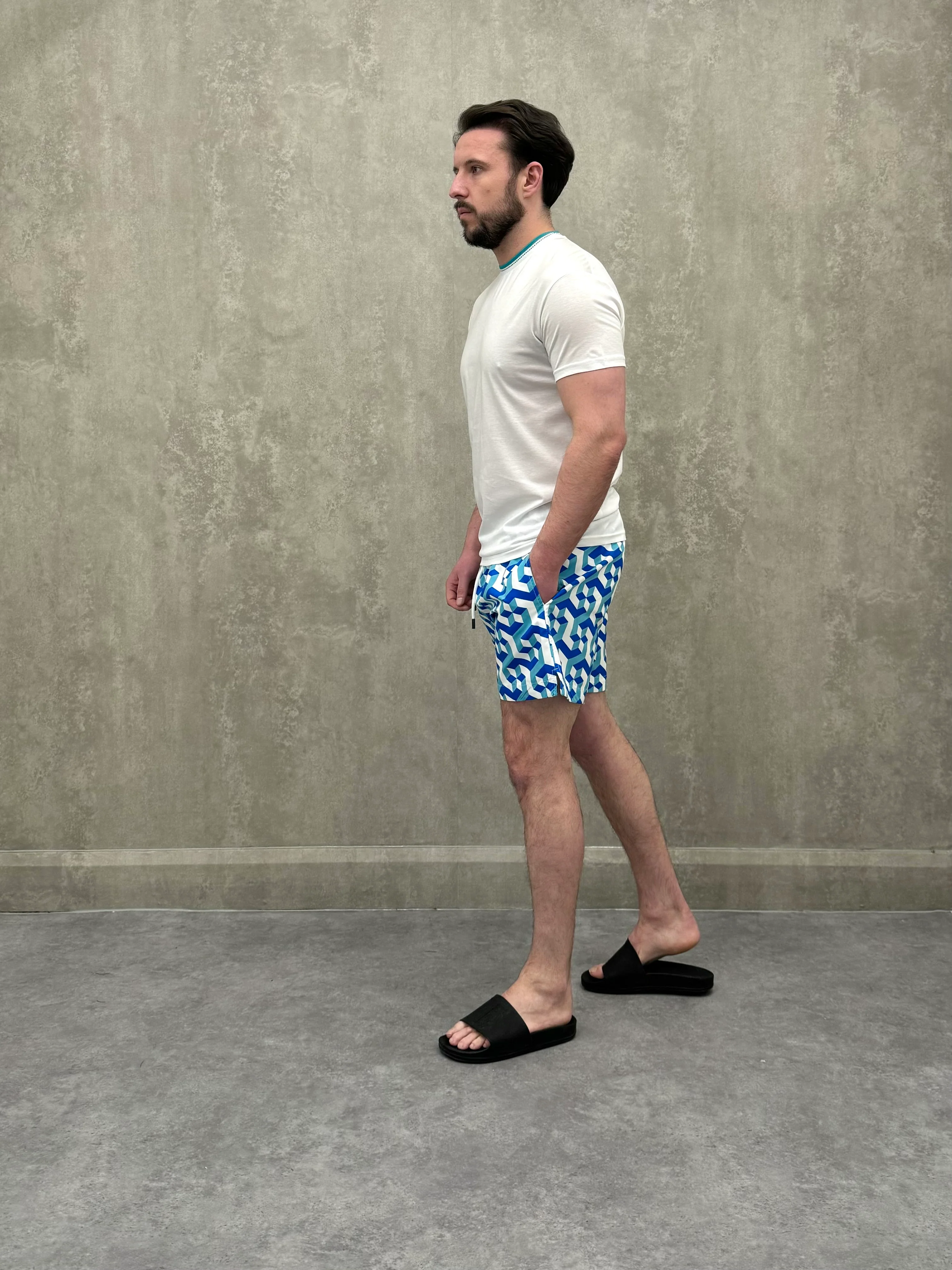 LCTB: Zig Zag Luxury T - White X Aqua - Image 3