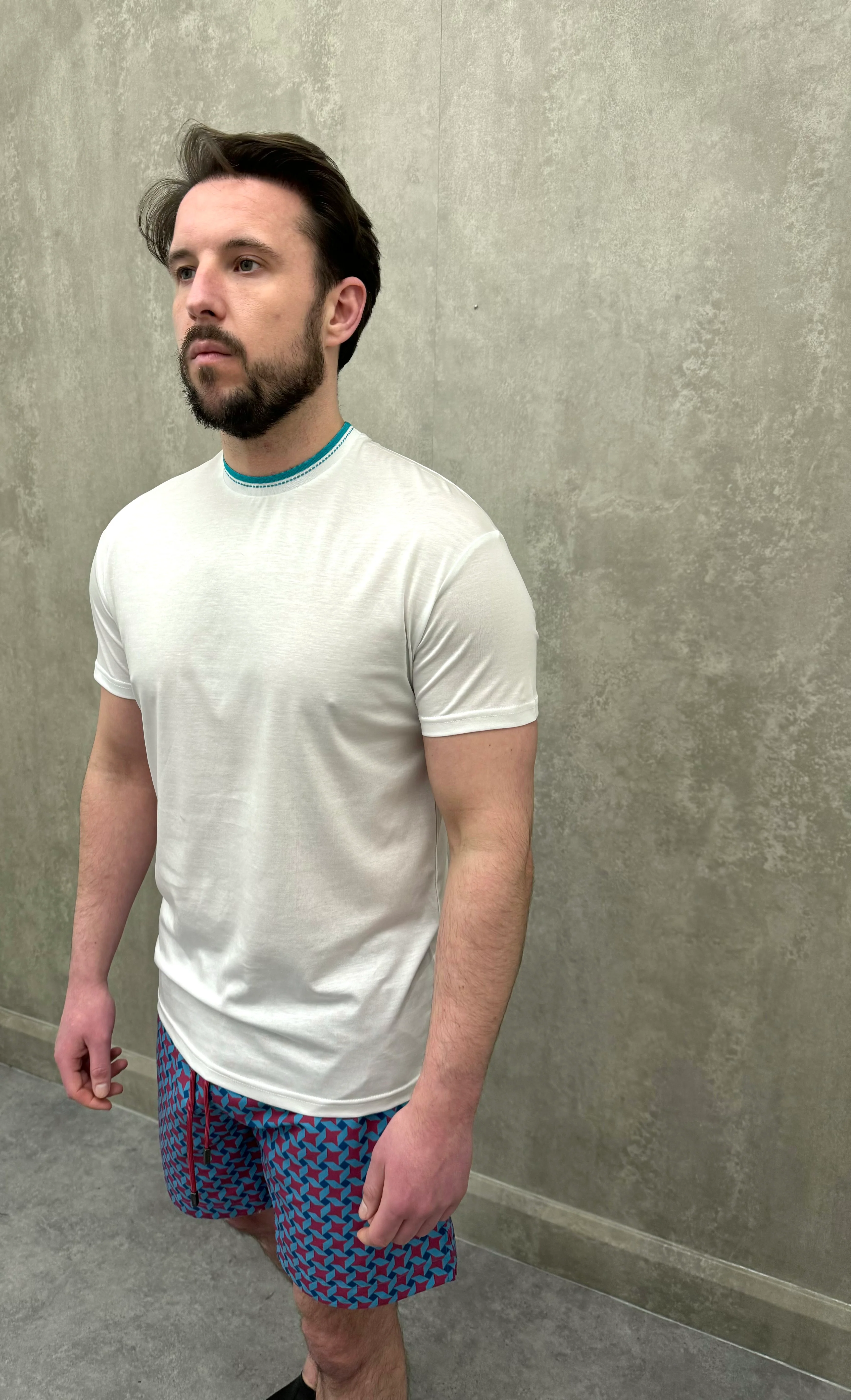 LCTB: Zig Zag Luxury T - White X Aqua - Image 5
